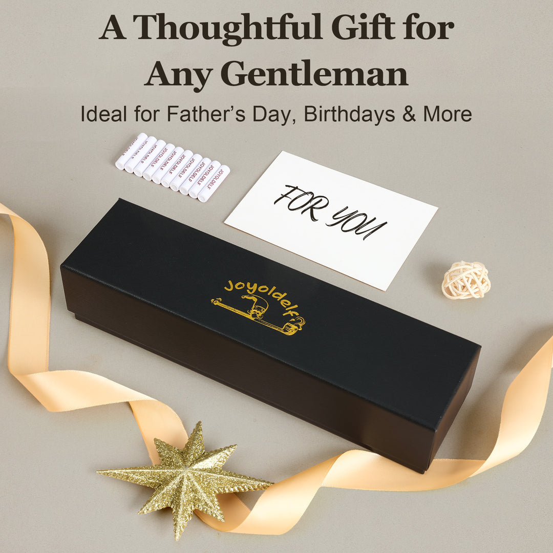 Joyoldelf Ebony Tobacco Pipe with Replaceable Long & Short Stem – Carbon Filter & Full Gift Set
