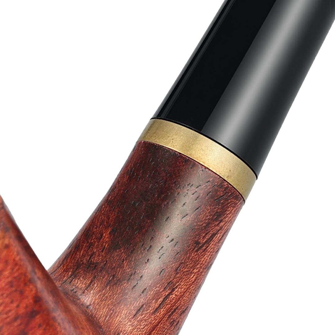 Juego de pipas de tabaco Joyoldelf Churchwarden de palisandro: mango largo con todos los accesorios