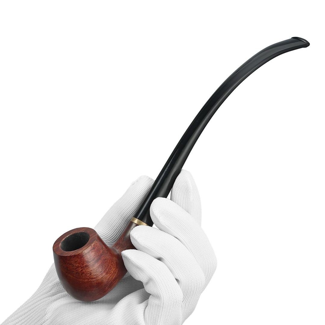 Juego de pipas de tabaco Joyoldelf Churchwarden de palisandro: mango largo con todos los accesorios