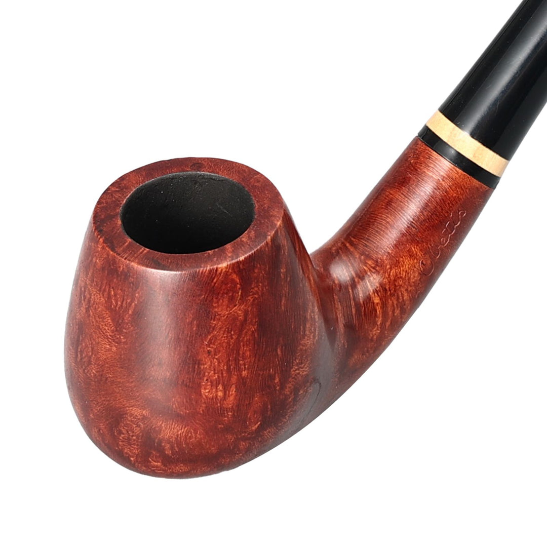 Churchwarden Briar Tobacco Pipe with Gift Box & Velvet Pouch – Long Stem, Elegant Design