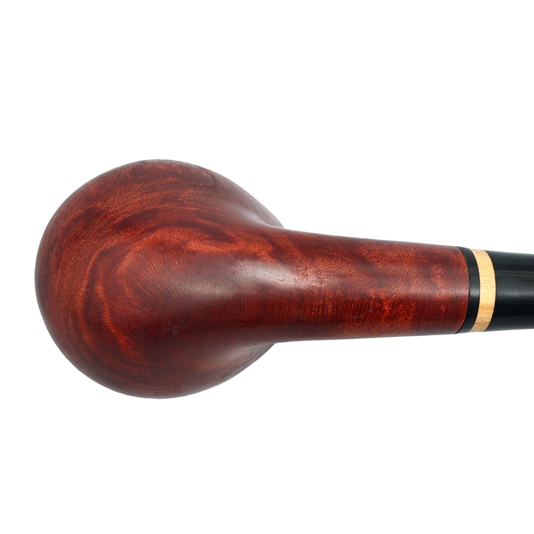 Churchwarden Briar Tobacco Pipe with Gift Box & Velvet Pouch – Long Stem, Elegant Design