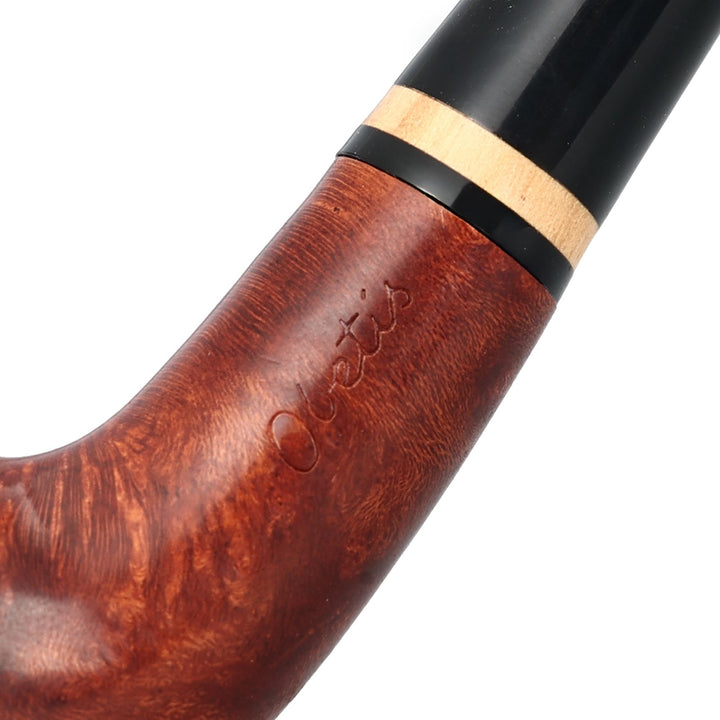Churchwarden Briar Tobacco Pipe with Gift Box & Velvet Pouch – Long Stem, Elegant Design