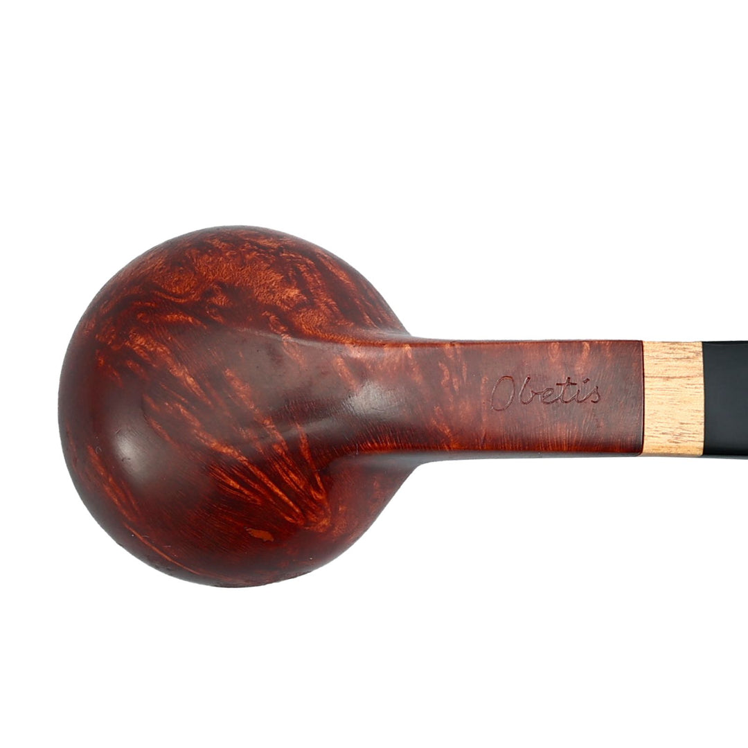 Obetis Briar Wood Ball Pipe – Panel Apple Shape with Gift Box
