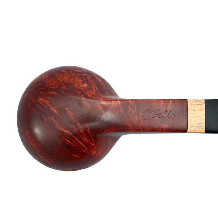 Obetis Briar Wood Ball Pipe – Panel Apple Shape with Gift Box