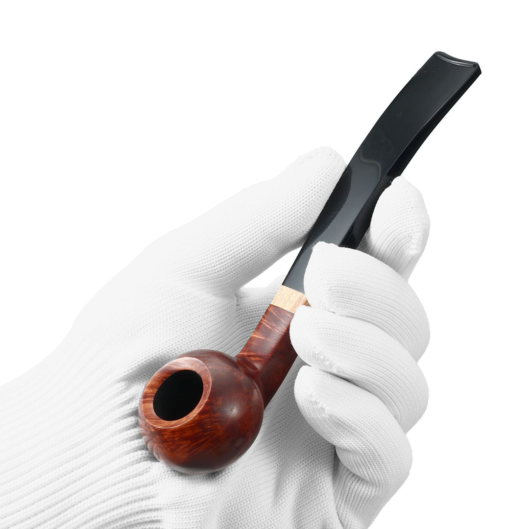 Obetis Briar Wood Ball Pipe – Panel Apple Shape with Gift Box