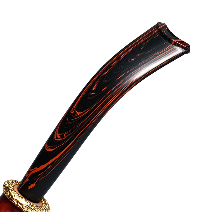 Obetis Bent Ball Briar Pipe – Calabash Sitter with Gift Box & Cumberland Stem