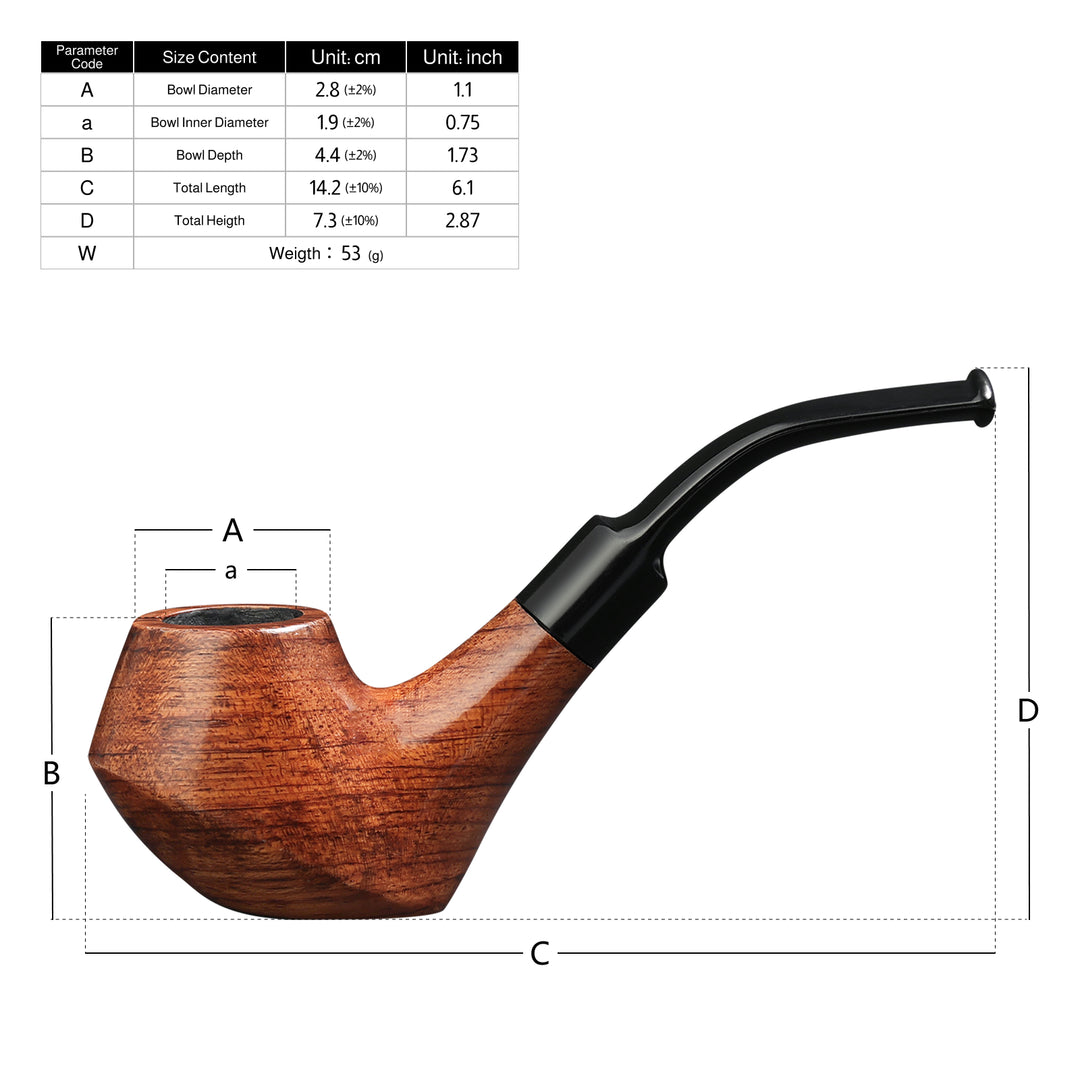 Joyoldelf Rosewood Flat-Bottom Pipe Set