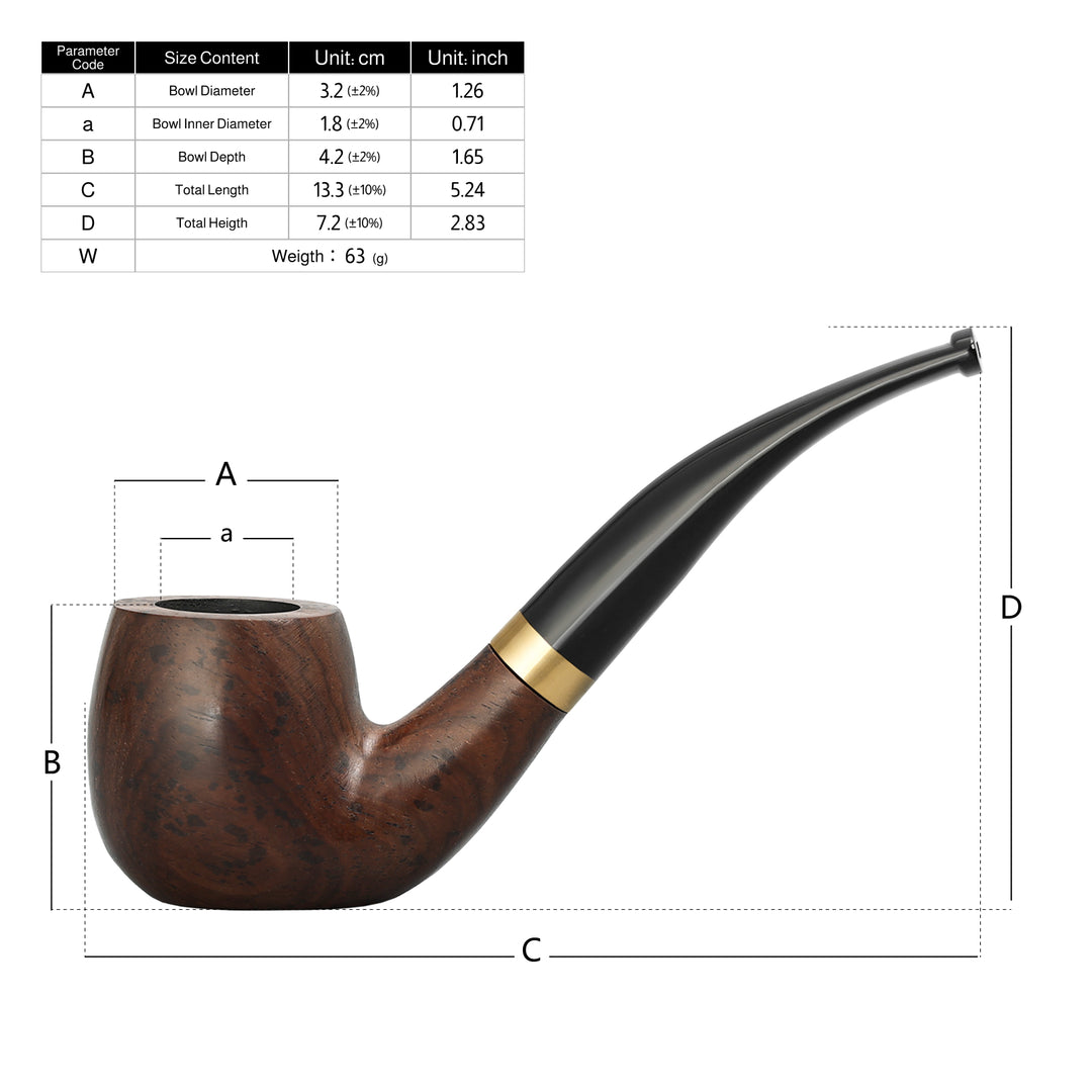 Obetis Ebony Sitter Pipe