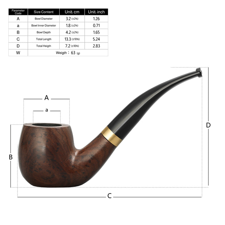 Obetis Ebony Sitter Pipe