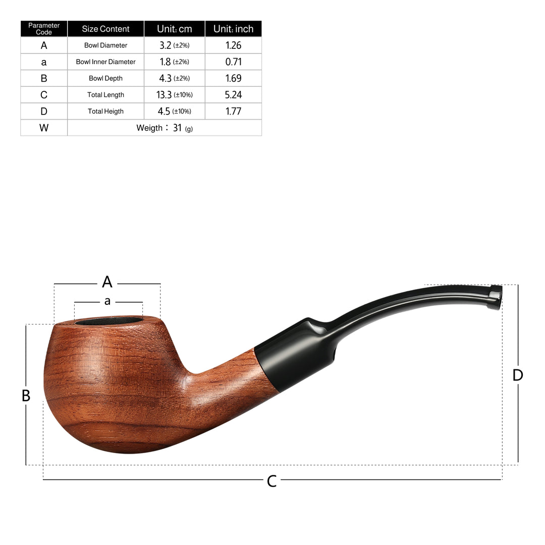 Obetis Rosewood Bent Pipe Set