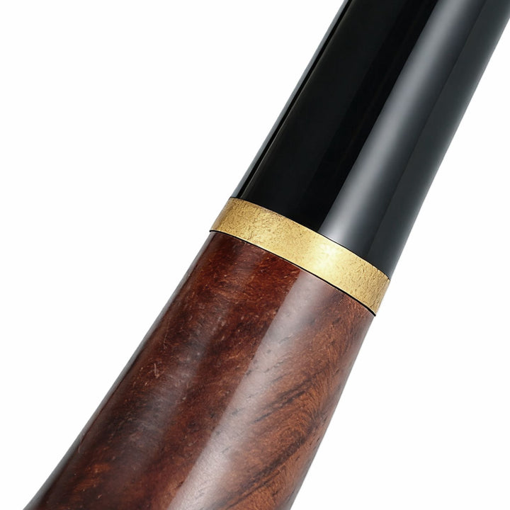 Pipa de tabaco Joyoldelf de madera de ébano con filtro de 9 mm y soporte (lista para regalo)
