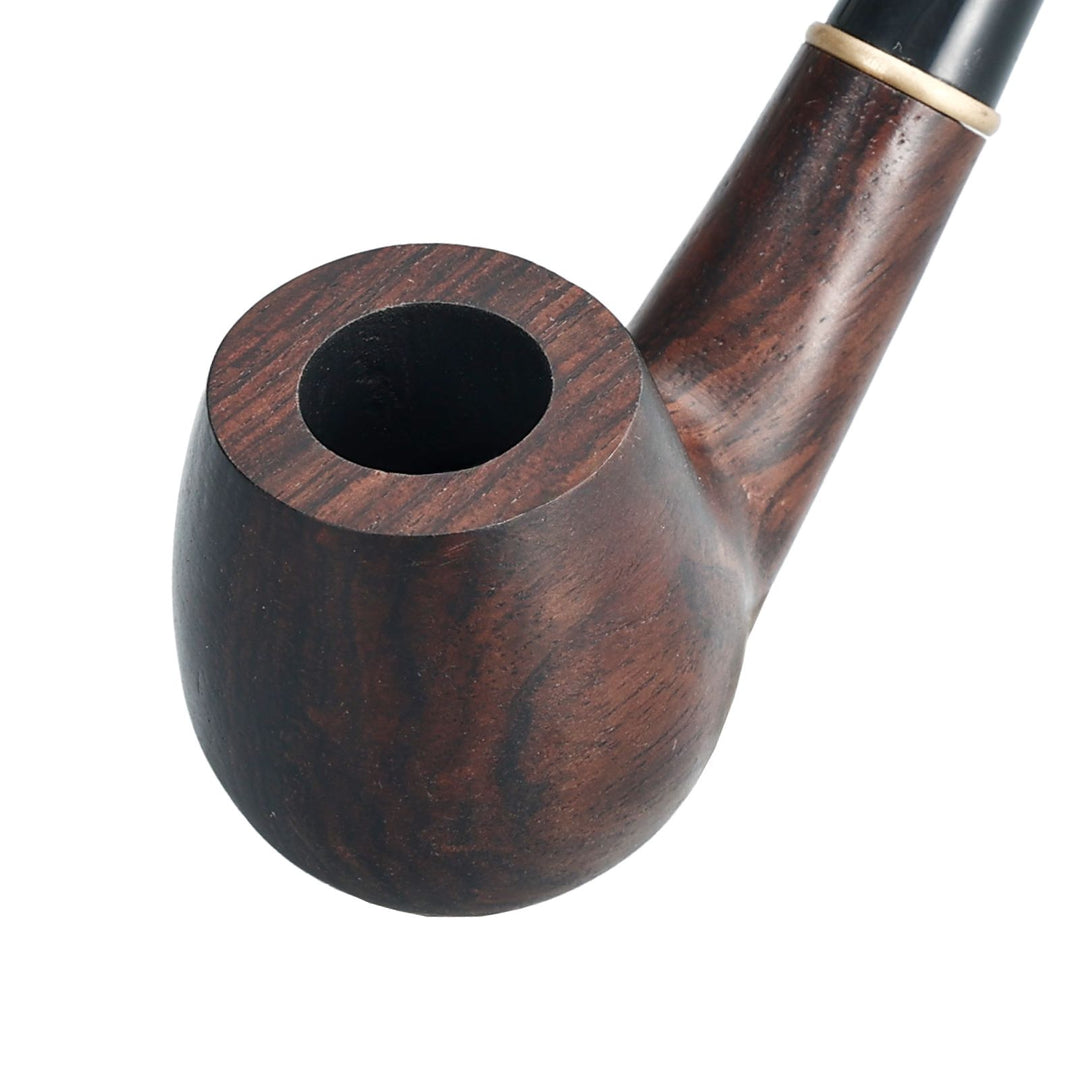 Pipa de tabaco Joyoldelf de ébano con boquillas reemplazables, filtro de carbón y set de regalo completo.
