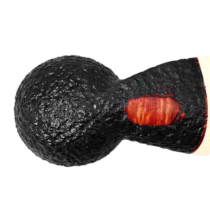 Pipa de tabaco de brezo artesanal Obetis - Forma rústica con caja de regalo