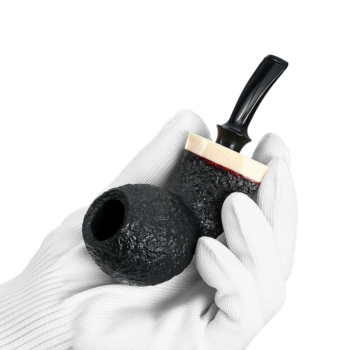 Pipa de tabaco de brezo artesanal Obetis - Forma rústica con caja de regalo