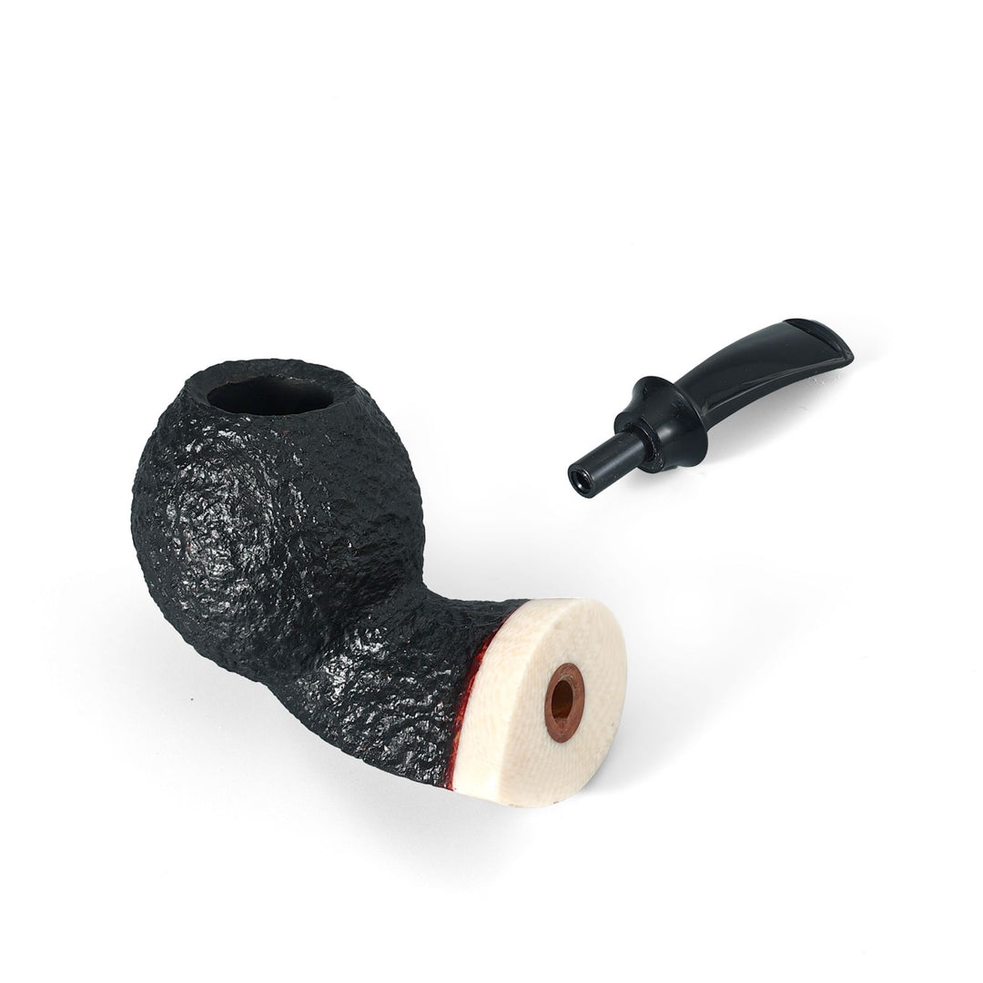 Pipa de tabaco de brezo artesanal Obetis - Forma rústica con caja de regalo