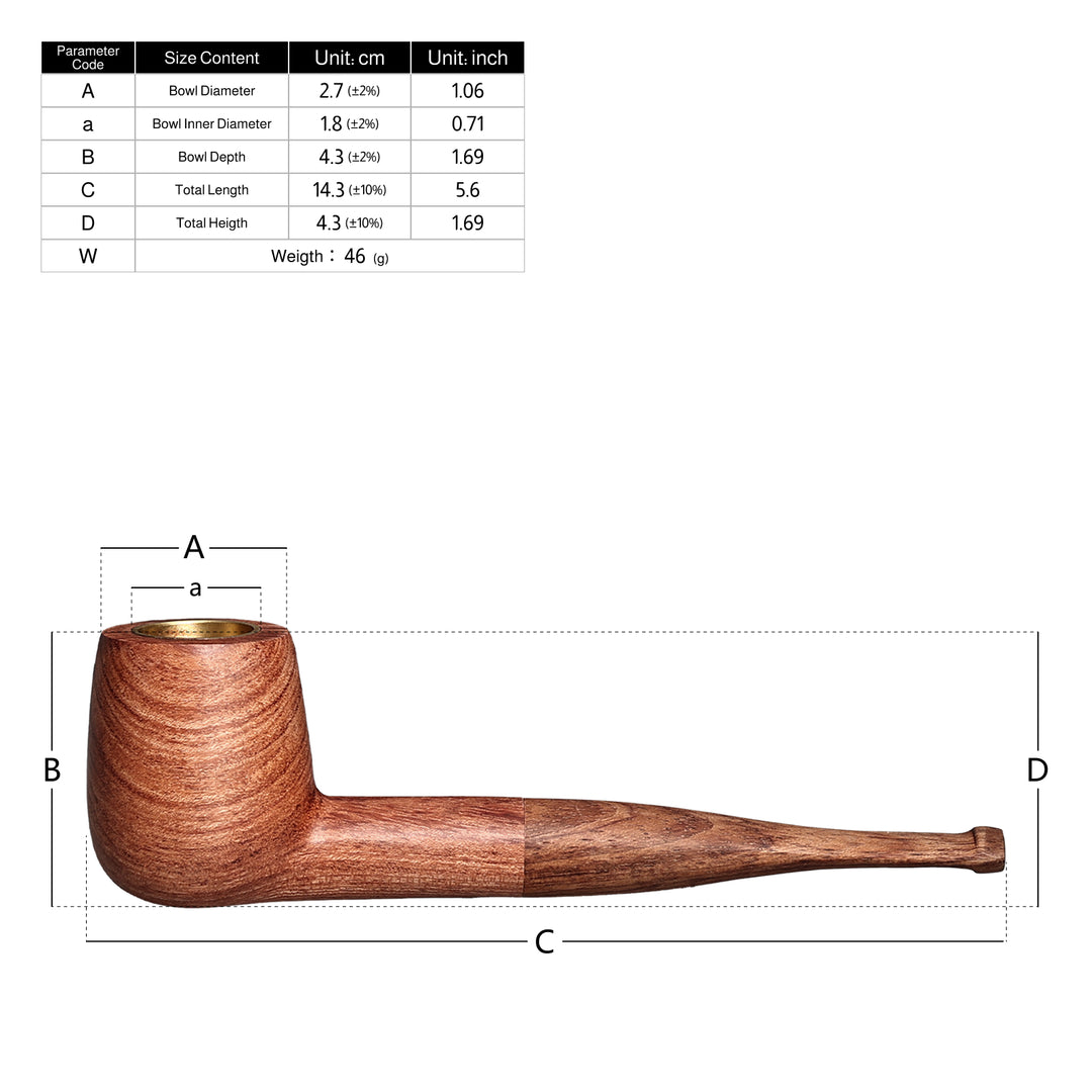 Obetis Rosewood Straight Pipe