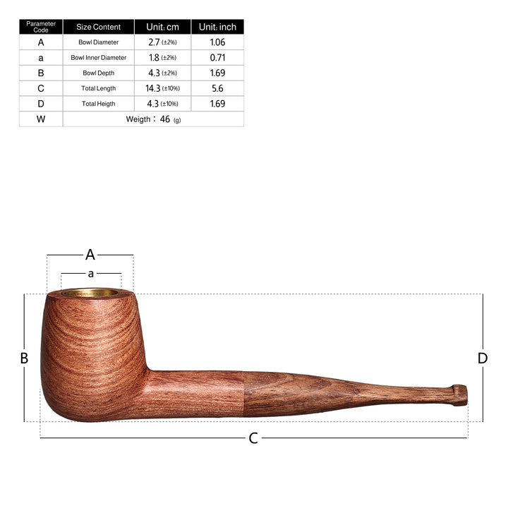 Obetis Rosewood Straight Pipe